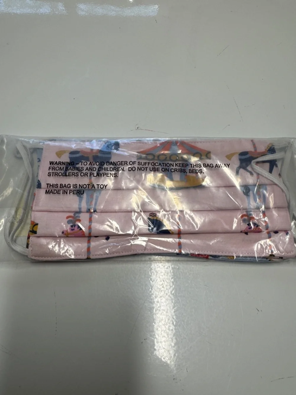 Roller Rabbit face masks lot of 2 cloth NEW in packaging carousel fun adult
